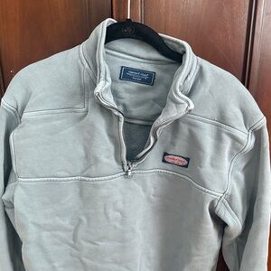 Vineyard Vines Men's Light Gray Zip-Up Sweater
